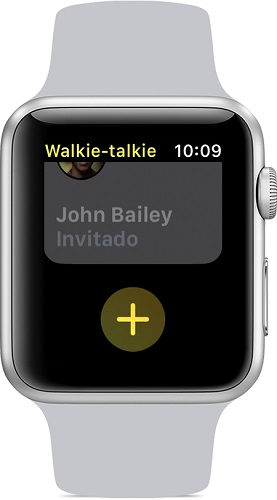 Utilizar Walkie-talkie en el Apple Watch, añadir amigos